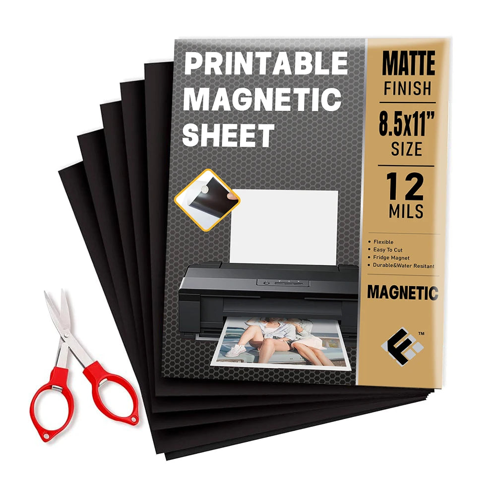 Self-Adhesive PVC Clip Fridge Photo Picture Box Custom Magnets Sheet 230g Inkjet Receptive Letter Paper Blank Fridg Colored