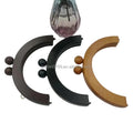 Factory Supply 3 Colored 21.5cm Semicircular Wooden Clutched Purse Bag Frame