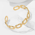 BM Eco-friendly Hypoallergenic 18k Gold Plated Stainless Steel Chain Bangle for Women Gift