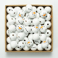 Wholesale Handmade Loose Beads Snowman Christmas Decoration Round Wooden Beads for Crafts