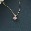 Heart Pendant 14k Gold Chain Elegant Women White Zircon Jewelry 925 Sterling Silver Necklace
