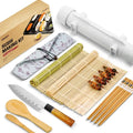 16 Pieces DIY Sushi Making Kit Plastic Sushi Maker with Multiple Shapes Rice Mold and Rice Spatula Easy Using Sushi Kit