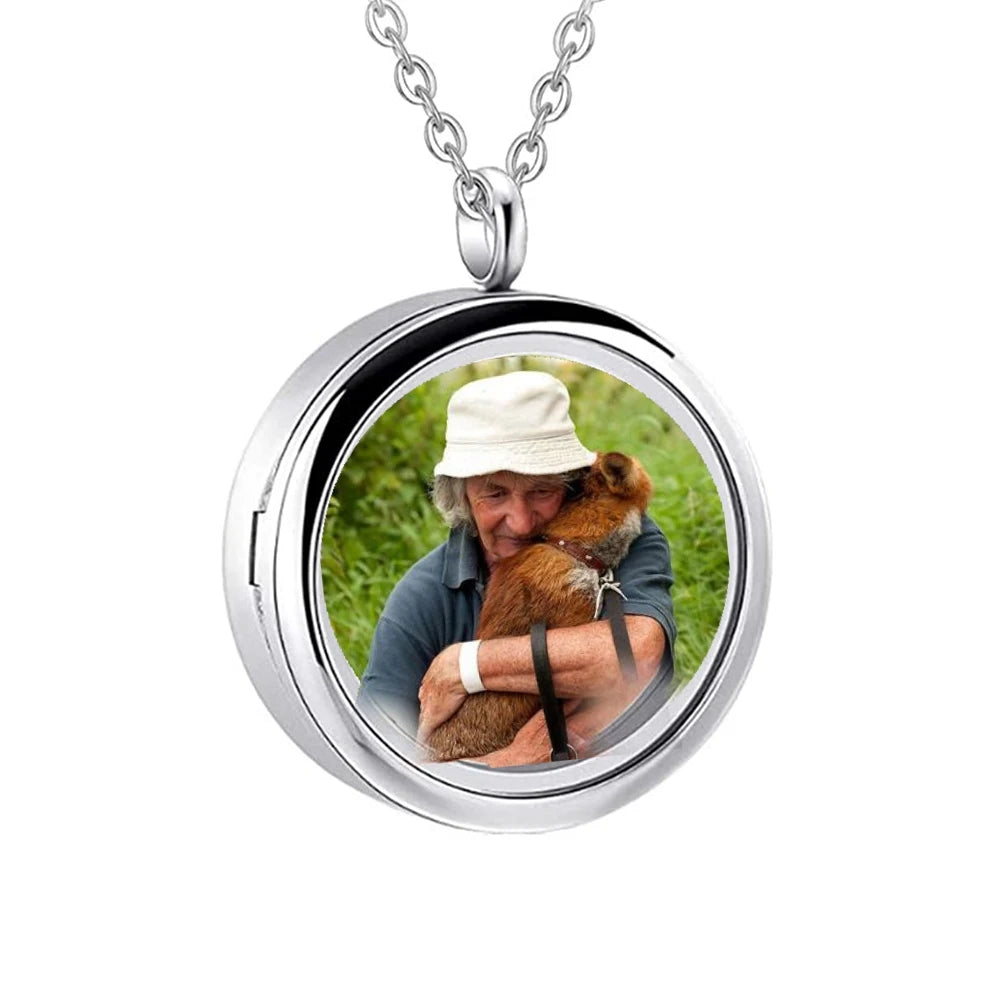 Stainless Steel Jewelry Keepsake Religious Photo Frame Ash Pendant FULL EMPTY INSIDES Human  Pet Funeral Urns Ashes Picture Gift