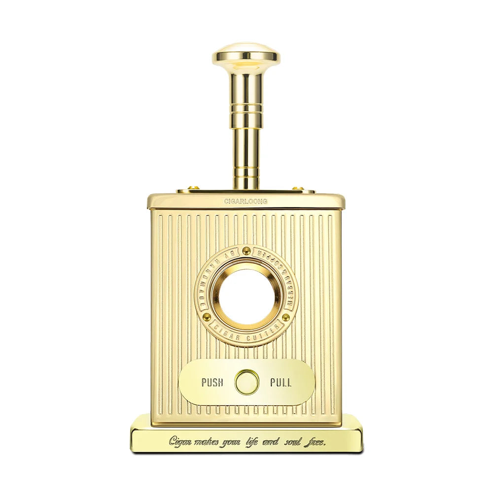 CIAGRLOONG Luxury Table Cigar Cutter Gold Desk Cigar Knife Creative Metal Sharp Blade Cigar Tools Cutter for Home Club