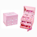 Wholesale Customizable Wooden Music Box Princess Heart Castle Jewelry for Children's Birthday Gift for Girls