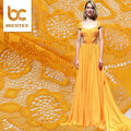 Custom Luxury French Stretch Bridal Power Embroidery Lace Fabric for Dress Wholesale