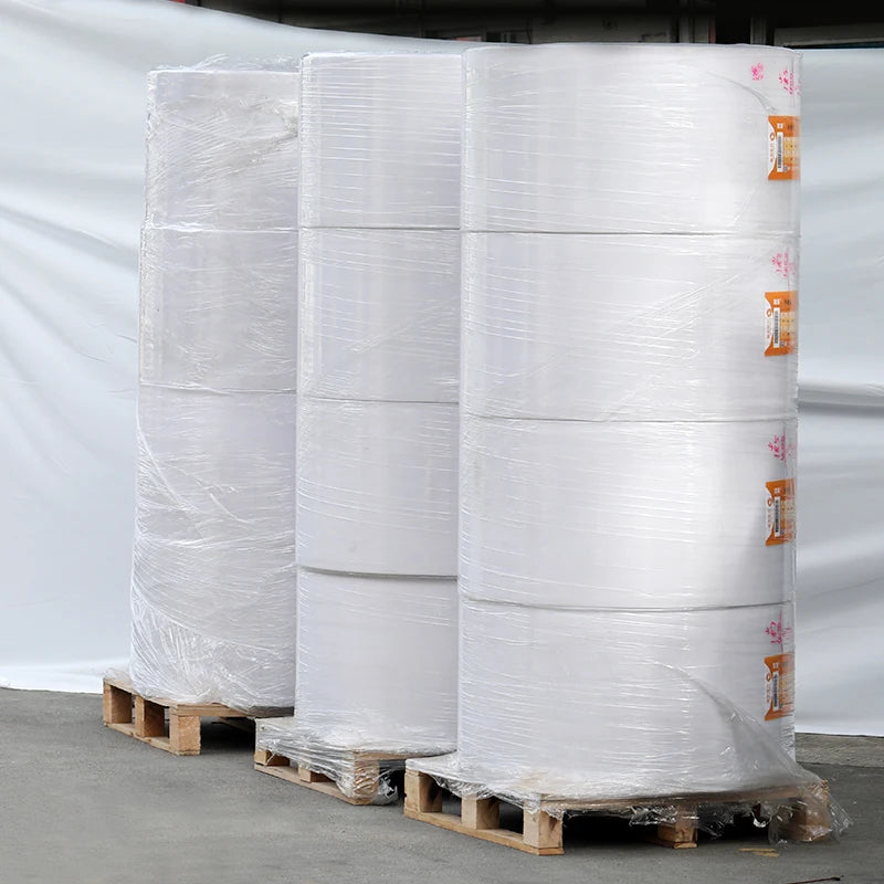 Etiquetas White Glossy Clear Silver Bopp Films  With corona Treatment Glassine Liner Self Adhesive Jumbo Roll Sticker