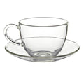 100ml Premium Healthful Borosilicate Glass Heat Resistant Crystal Clear Coffee Mug Glass Tea Cup with Saucer
