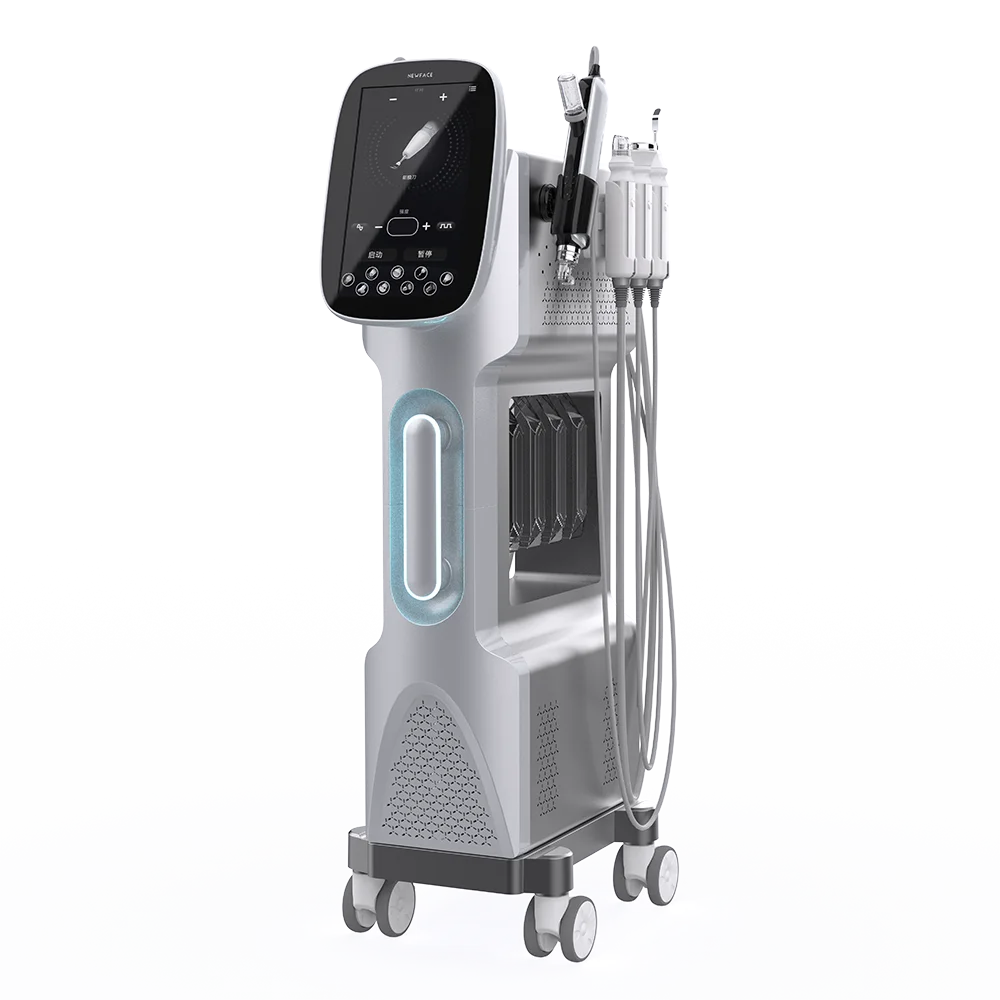 Latest 9 1 Aqua Facial Bubble Beauty Instrument Dermabrasion H2O2 Small Bubble Machine Facial Lifting Skin Rejuvenation 100-240V