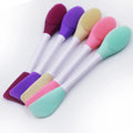 Factory Price Beauty Tools Mask Applicator 2 in 1 Double Side Silicone Facial Cleaning Brushes Pore Deep Cleansing Brush