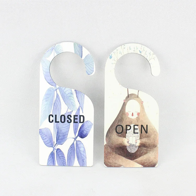 LD-04 Factory Direct Wholesale MDF Sublimation Door Knobs Do Not Disturb Signs Door Hangers Tag for Hotel/Home Decoration