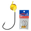 DN 5g 7g 10g 14g 2pcs/bag Metallic Luster and Dazzling Colors Jig Heads Fishing 6 Colors Football Saltwater Jig Head Hook