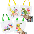 Graffiti Coloring Bag DIY Party Gift Handmade Drawing Toys for Kids Arts Painting Pencil Case Zipper Bag Small Christmas Gift