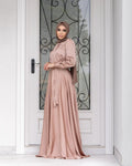 Wholesale Customized Muslim Dress Lancai Women Summer Muslim Long New Fashion Elegant Satin Maxi Dress
