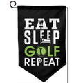 New Sale 12x18IN Double Side Garden Flag Eat Sleep Golf Repeat Flag for Golfer Sports Party Yard Welcome Decoration