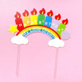Wholesale Cute Accessories Cake Toppers rainbow Cake Topper Happy Birthday Cake Decoration