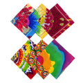 Wholesale Men's Women's Cowboy Hair Wrap 22" X 22" Cotton Square Bandana Custom Logo Gradient Tie Dye Design Bandanas