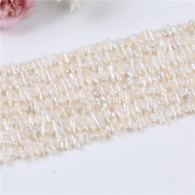 Zhuji 8-12mm Biwa Freshwater Pearl Baroque Loose Diy Strand Irregular White Pearl Jewelry Jewelry Making Wholesale Natural Color