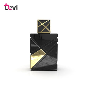 Devi Unique Design Glass Perfume Bottles 100ML Luxury Mens Fragrance Pump Sprayer Atomizer Square Empty Carton Hot Stamping