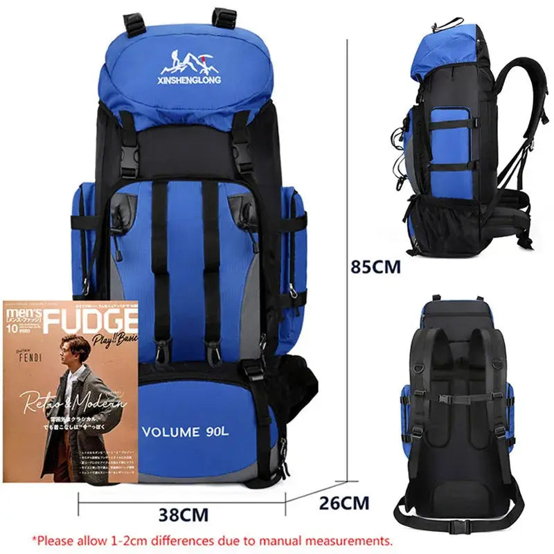 90L Outdoor Bag - Waterproof Multi Layer Outdoor Mountaineering Bag