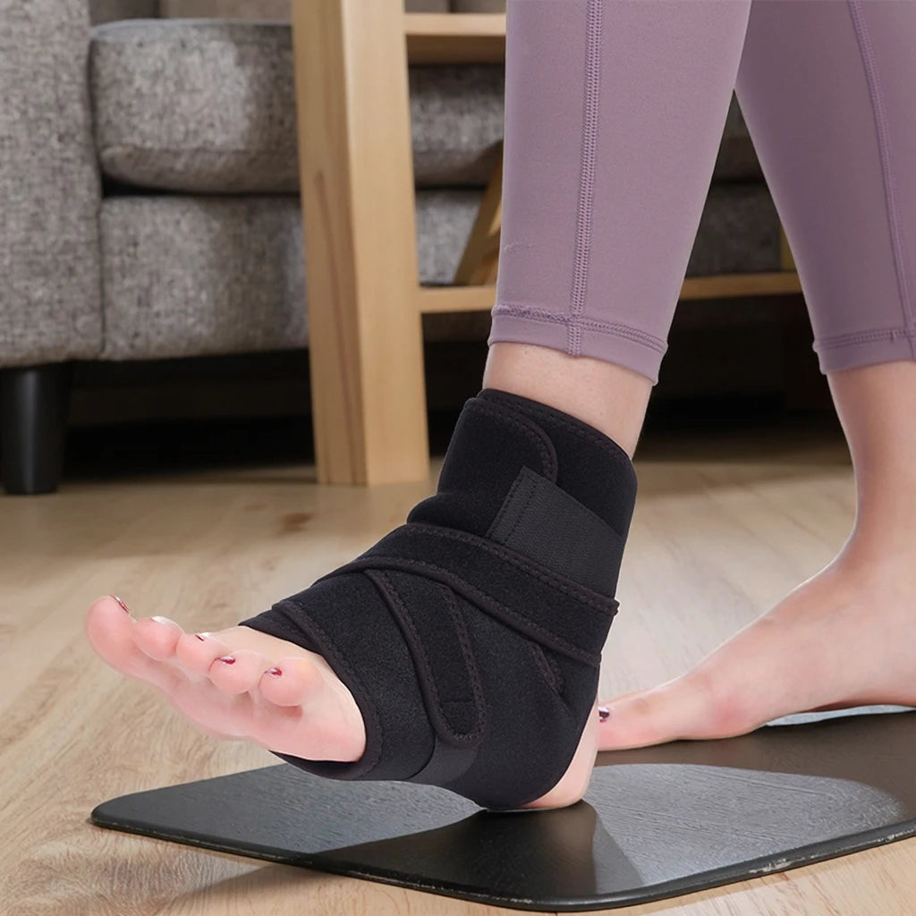 Wholesale Neoprene Adjustable Breathable Non-Slip Ankle Wrap Support Brace for Running & Tennis with Bandage