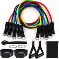 Hot Sale Custom Logo 11-Piece Latex Elastic Fitness Band Set Home Gym Workout Exercise Equipment