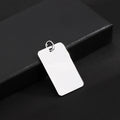 Jewelry Accessories Quality 925 Sterling Silver Square Shaped Pendant Brand for Necklace Bracelet Charm DIY logo