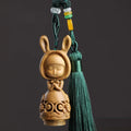 Sandalwood Wishing Rabbit Incense Expander Wood Hollow Carving Pendant Car Hanging Bag Mobile Phone Pendant Wooden Incense Box