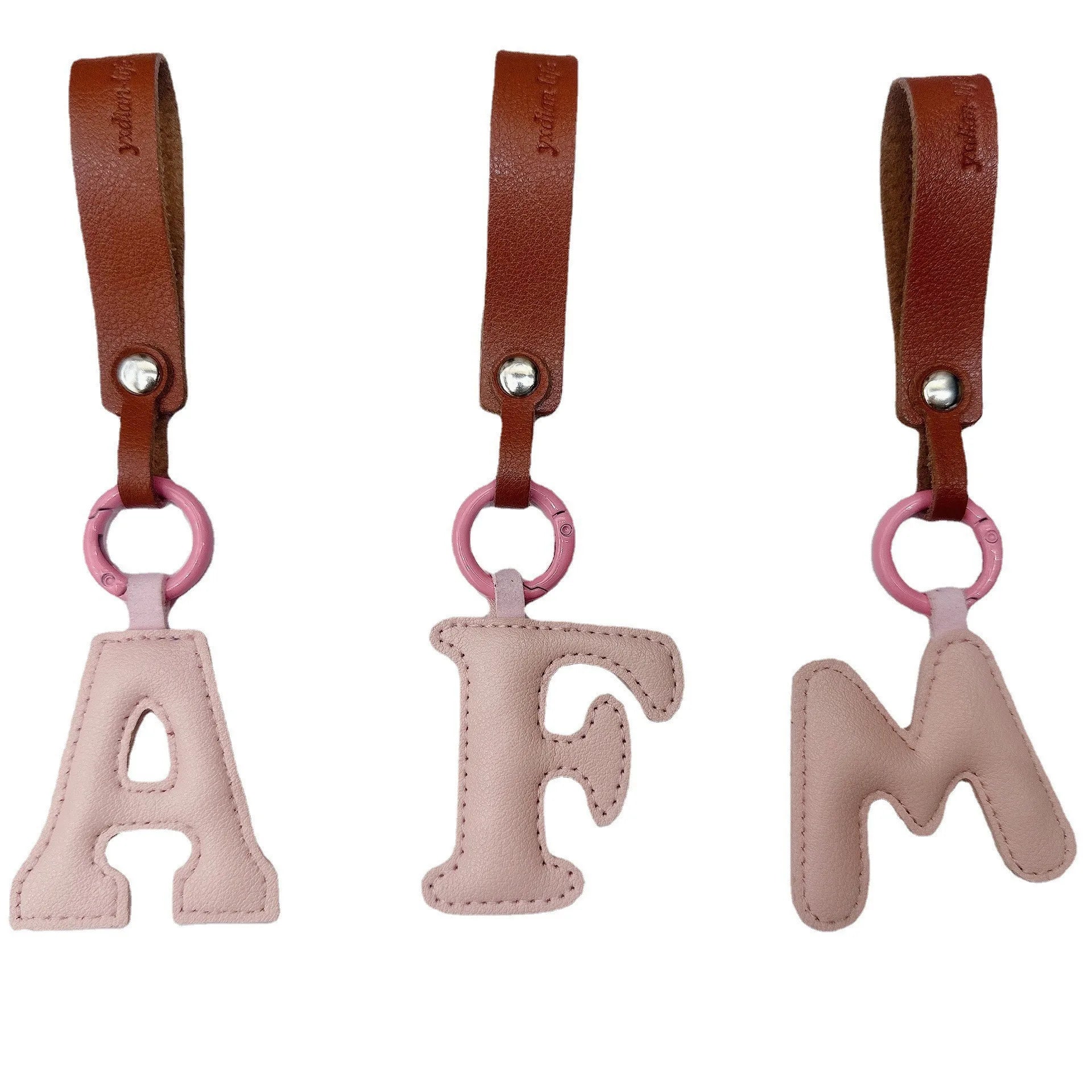 Bestselling Hugely Popular and Flawless Creative Leather English Letter Keychain Pendant