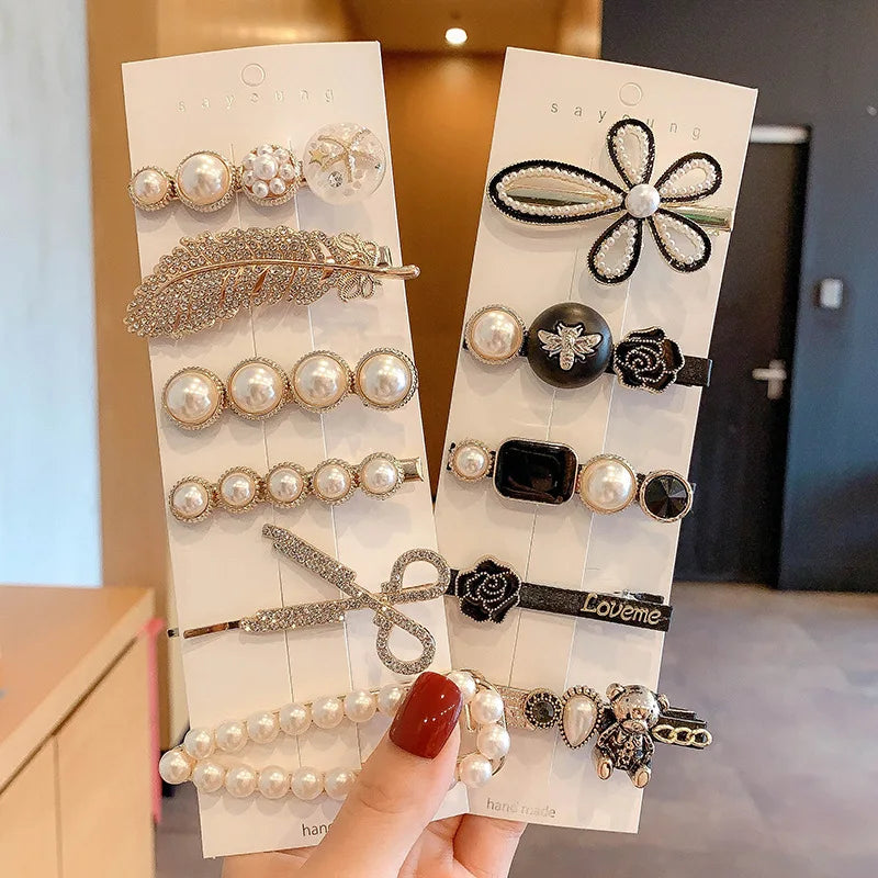 Luxury Jewelry Rhinestone Hair Accessories Women Fashion Hair Clips Set for Girls