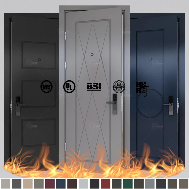 Guangdong Yohome Top Manufacturer Customized High Quality Wood Interior Doors Luxury Wooden Doors Hotel Rooms Fire Raed Doors