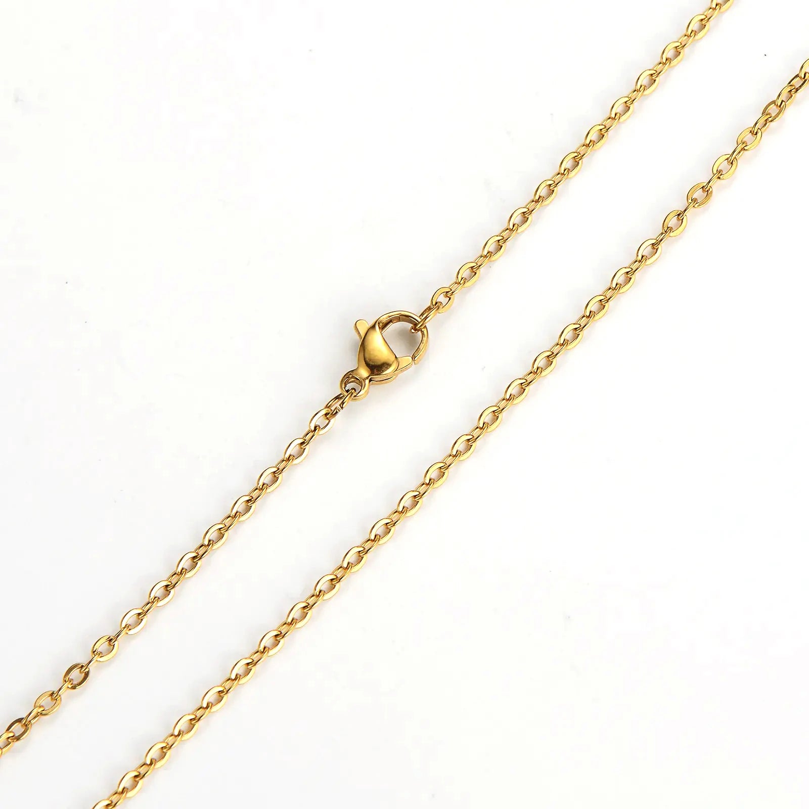Bulk 304 Stainless Steel Gold Plated 1.5mm 2mm Thin Cable Link Chain Necklace