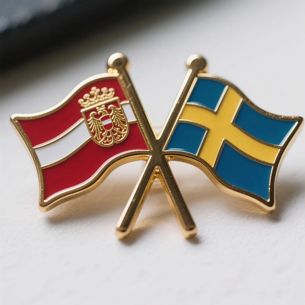 Country Flag Enamel Pin Customize Metal Die Cast National Country Flag Brooch Cheap National Day Country Friendship Lapel Pin