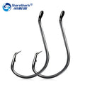 180pcs Octopus Round Hook with Barbed Fish Hook Set with Offset Hole High Carbon Steel Sea Fishing Octopus Hook