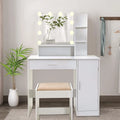 Style Vanity Storage Cabinet Dressing Leisure Chair Furniture Hairdresser Mini Makeup Table