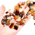 2024 Best Selling Low Price Heart Picture Pendant Gold Agate Necklace Crystal Carving