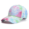 Fashion Cotton Green Sublimation Multi Color Woman Baseball Cap Tie Dye Hat Wholesale