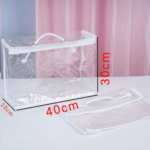 Recyclable Clear PVC Blanket Zipper Bag Comforter Bedding & Clothes Storage Organizer Transparent Moving Vinyl Storage Bags
