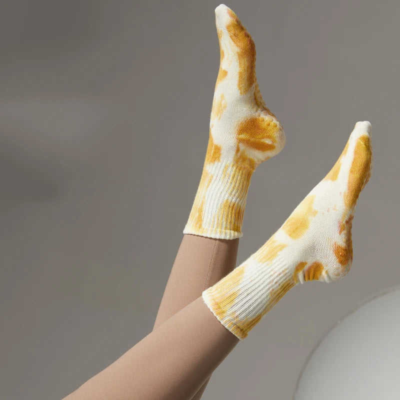Luxury Non-slip Pilates Fitness Sports Tie-dye Yoga Socks