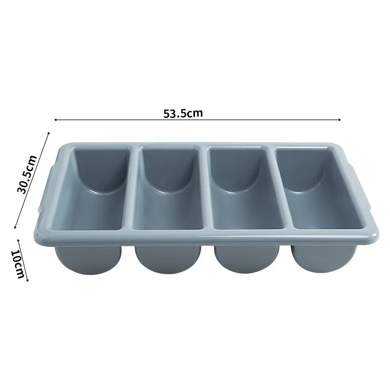 4-Compartment Cutlery Bins Kitchen Organization Storage Tray Holder Drawers Cutlery Organizers for Tableware Drawer Organizer