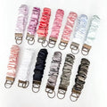 New Fashion Woven Roll Pattern Elastic Wristband Keychain with Durable Zinc Alloy-Personalized Custom Keyring