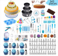 2025 Baking Pastry Tools for Beginners Cake Pans Lover  Hot Sale 343pcs Cake Decorating Supplies Kit Cake Baking Supplies