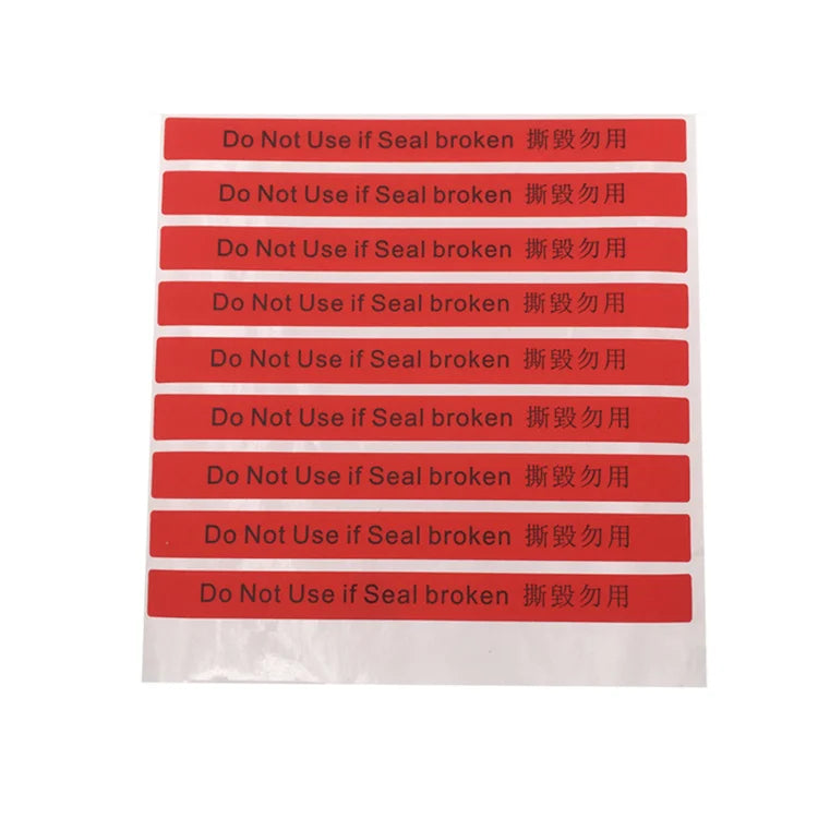 Free Design Security Seal Label Tamper Proof Stickers Warranty Open Void Sticker