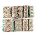 Nylon Lace Trim Water Soluble Embroidery Border Lace Flower Guipure Lace Trim National Costume Sequins Machine Embroidery