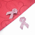 Hot Sale Jewelry pink Rhinestone Ribbon Brooch Pins Breast Cancer Awareness Brooches for Women Decoration