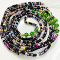 Handmade 50 Inches Adjustable Bulk Tie on Waist Beads on Cotton Cord Belly Chain Body Jewelry Sexuality Black Color