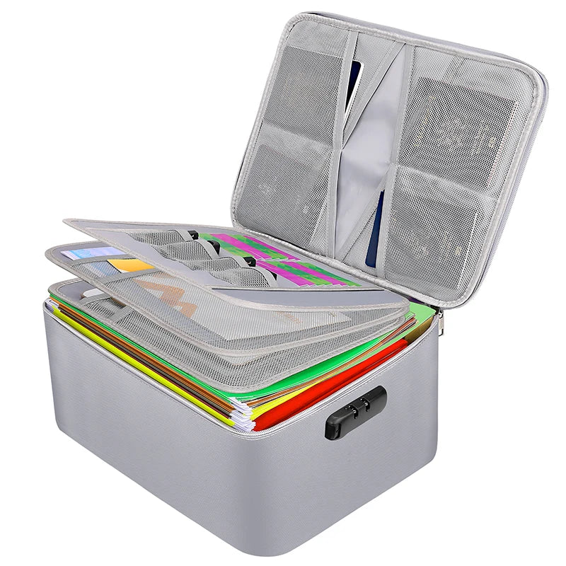 Multi-Layer Waterproof and Fireproof Filing Products Storage Bag