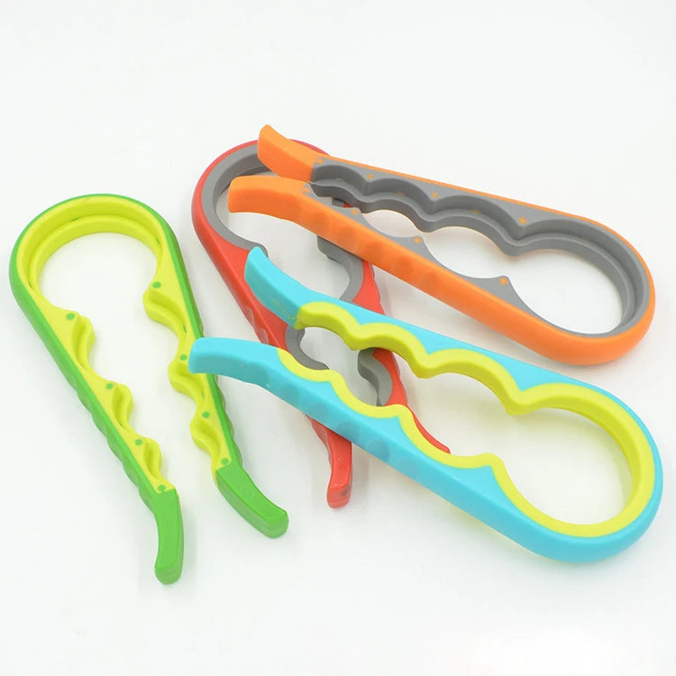 4 in 1 Wholesale Custom Plastic Bottle Opener Multi Can Jar Opener Kitchen Bar Gadgets Easy Twist Bottle Opener
