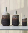 Handmade Large Ceramic Tabletop Vase Unique Vintage Terracotta Design for Modern Home Decor and Flower Display