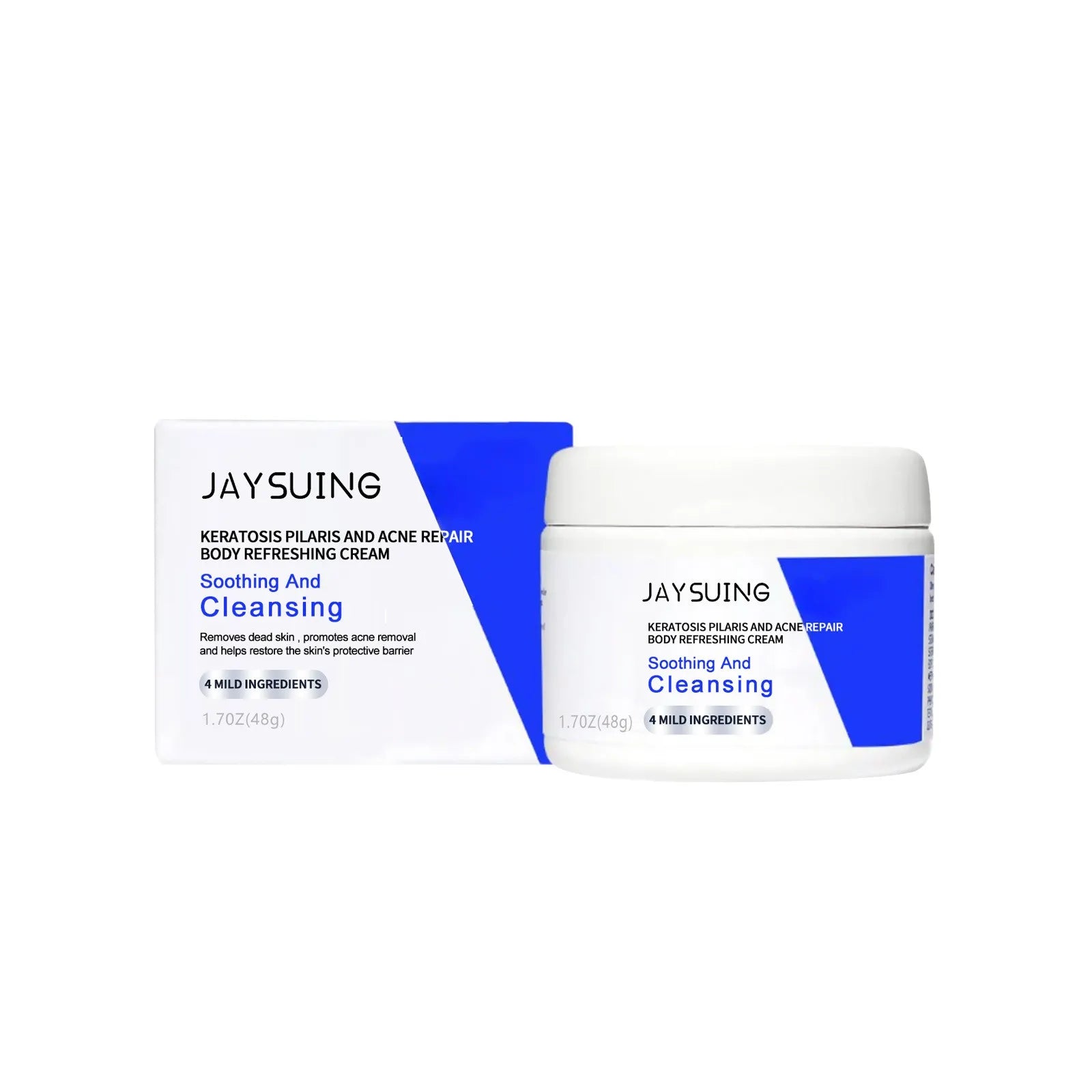 Private Label 48g Four Mild Natural Ingredients Deep Cleaning Body Cleansing Back Acne Cream